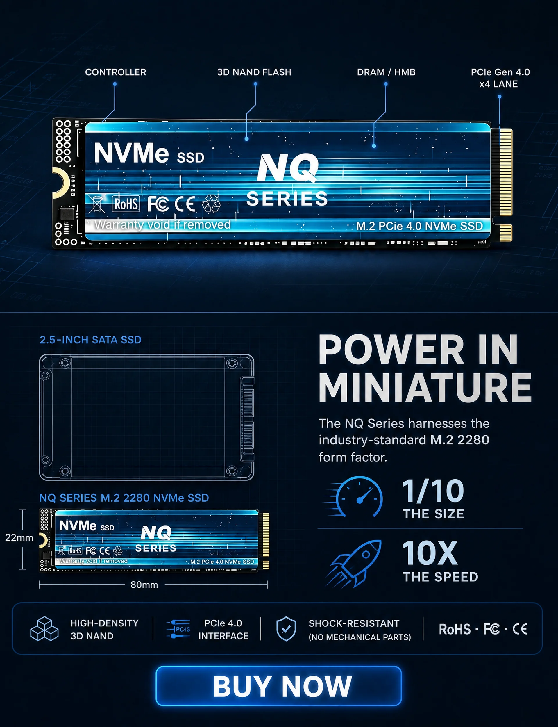 Internal Drive NQ Series NVMe  - M.2 Nvme 4Tb Pcie 4.0 Ssd ulasan dan harga