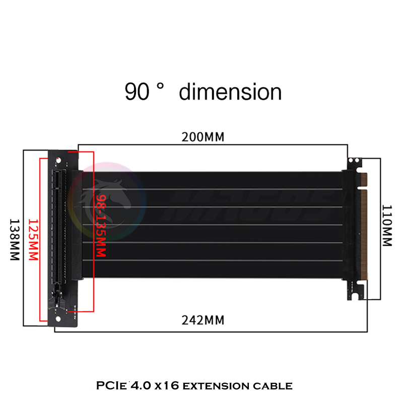 PCIE 4.0 X16 Riser Cable Video - Pcie 4.0 X16 Riser Cable 90 Degree ulasan dan harga