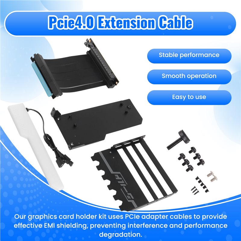 Vertical GPU Mounting Bracket  - Pcie 4.0 X16 Riser Cable 90 Degree ulasan dan harga