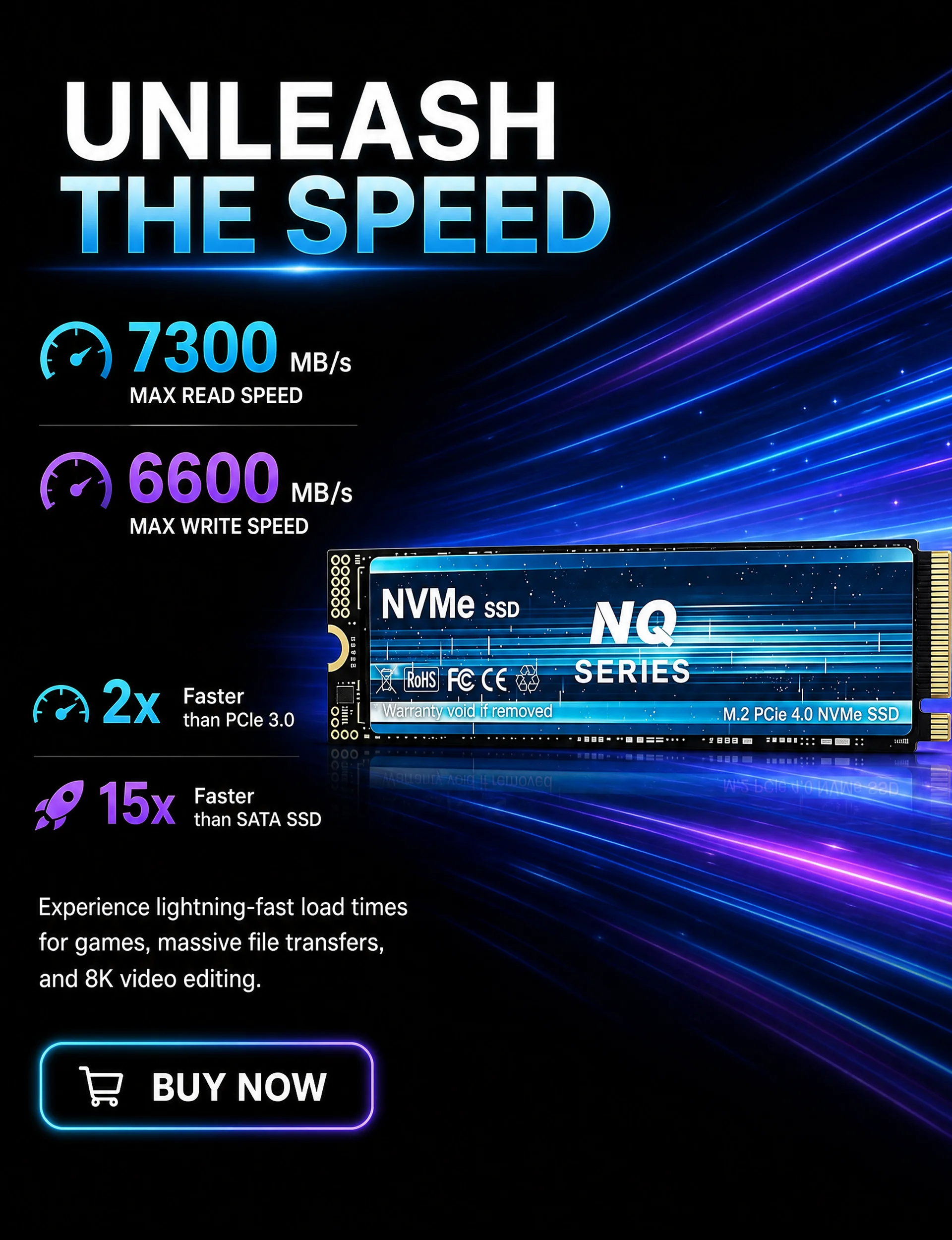 7300MB/s NQ Series PCIe 4.0 NV - M.2 Nvme 4Tb Pcie 4.0 Ssd ulasan dan harga